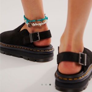 Dr. Martens Black Suede Clogs